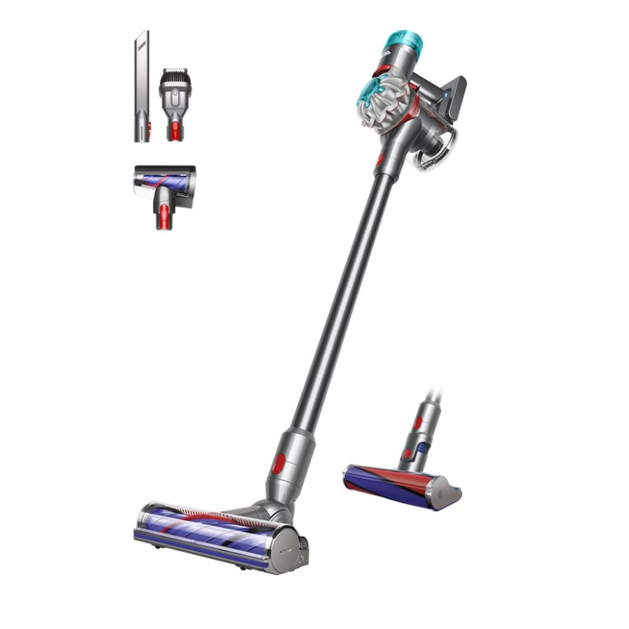 Dyson V8 Absolute HEPA Cordless Vacuum - Powerful Suction, Whole-Machine HEPA Filtration, Fluffy Cleaner Head for Hard Floors - Silver