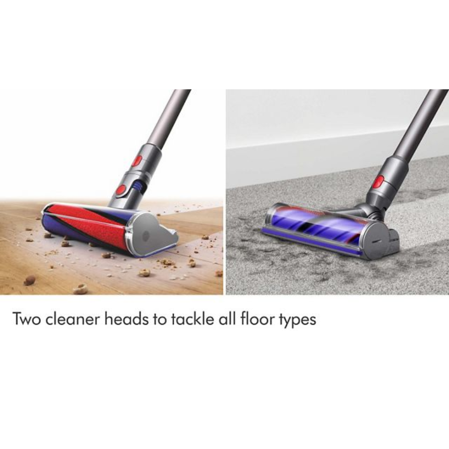 Dyson V8 Absolute HEPA Cordless Vacuum - Powerful Suction, Whole-Machine HEPA Filtration, Fluffy Cleaner Head for Hard Floors - Silver