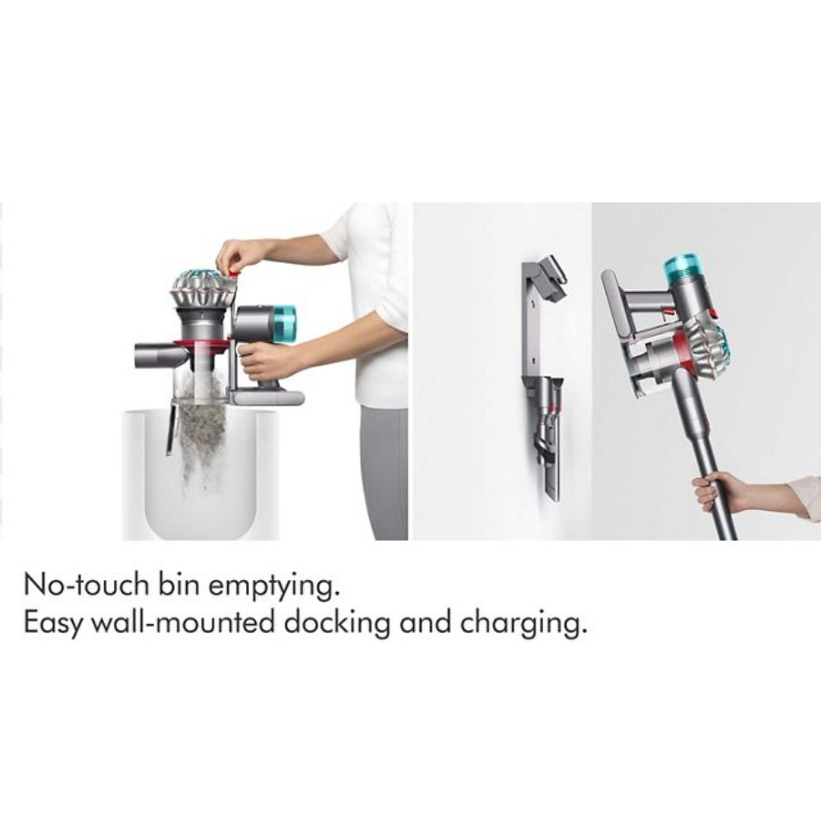 Dyson V8 Absolute HEPA Cordless Vacuum - Powerful Suction, Whole-Machine HEPA Filtration, Fluffy Cleaner Head for Hard Floors - Silver