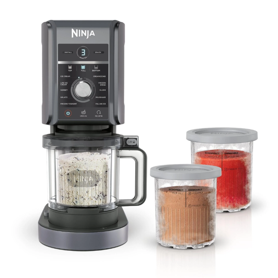 Ninja CREAMi Deluxe 11-in-1 Ice Cream & Frozen Treat Maker - Extra Large Capacity, 11 One-Touch Programs, Creamify Technology - Silver/Black