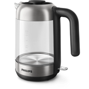 Philips Glass Kettle Series 5000 - 1.7L Capacity, Heat-Resistant Glass, Elegant Blue Light Indicator & Multi-Safety System