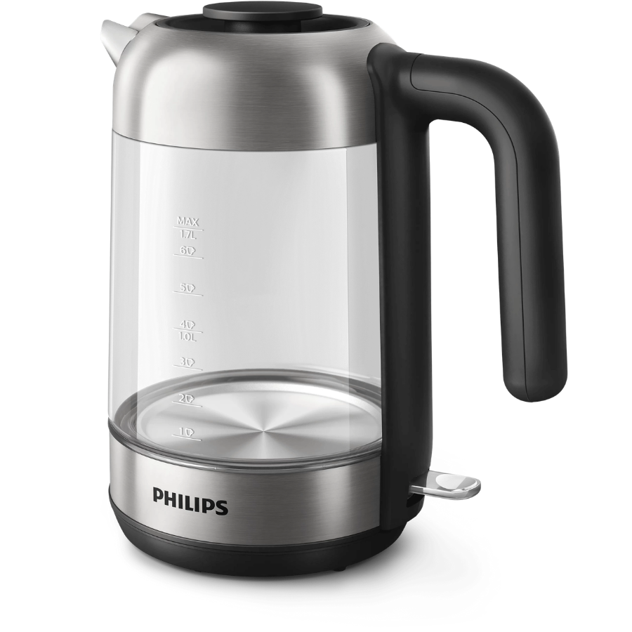 Philips Glass Kettle Series 5000 - 1.7L Capacity, Heat-Resistant Glass, Elegant Blue Light Indicator & Multi-Safety System