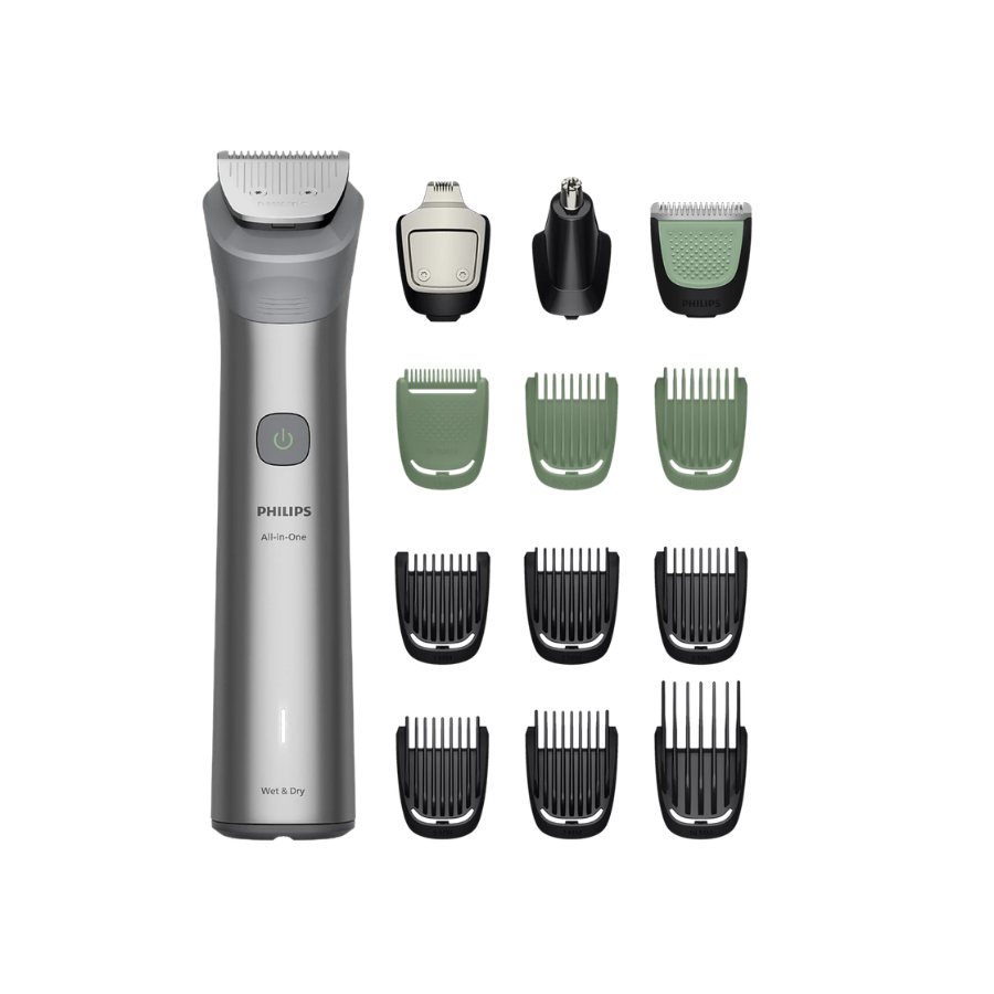 Philips All-in-One Trimmer 5000 Series - 13-in-1 Grooming Kit for Face, Hair & Body, BeardSense Technology, Self-Sharpening Steel Blades