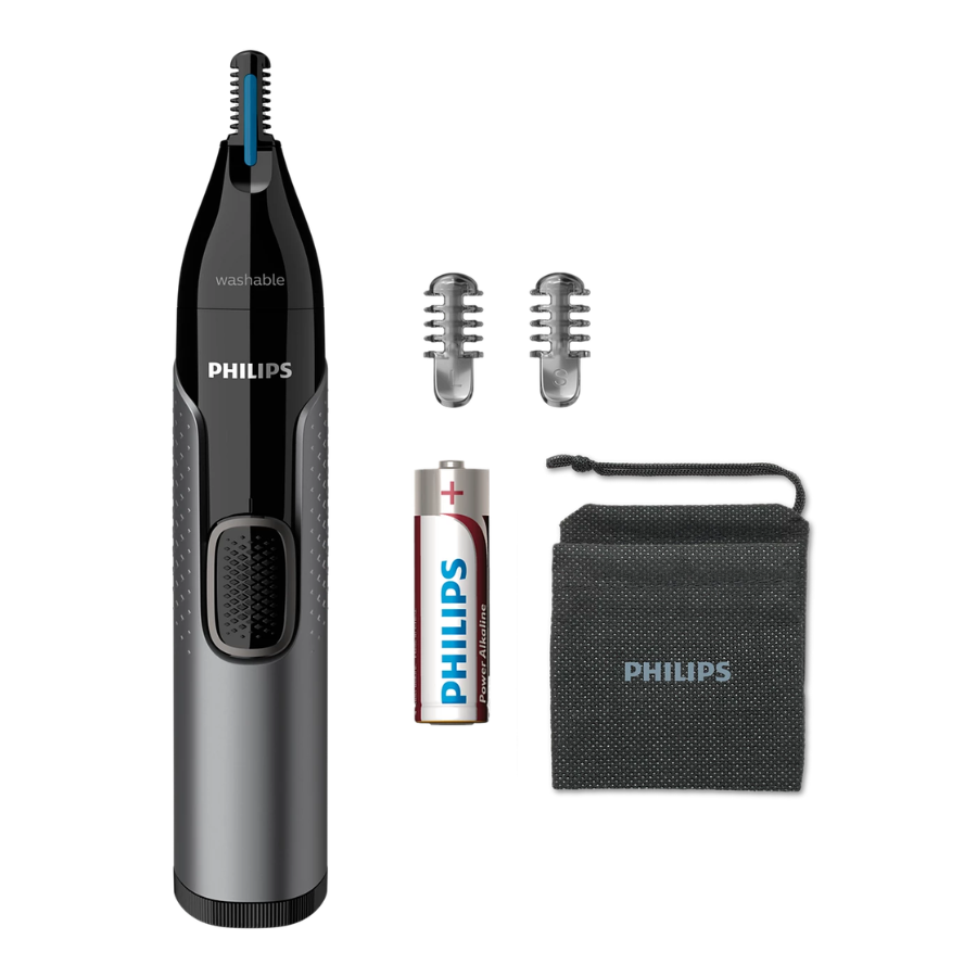 Philips Nose Trimmer Series 3000 - Nose, Ear & Eyebrow Trimmer, Protective Guard Technology, Dual-Sided Blades, Fully Washable