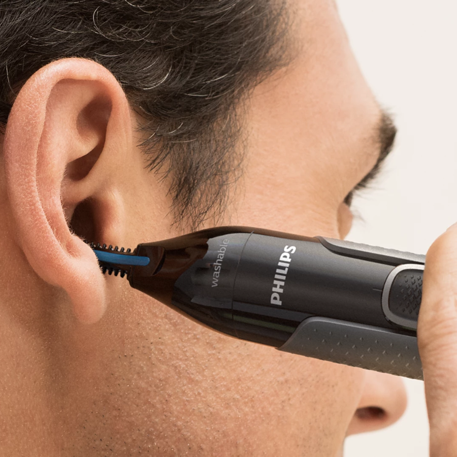 Philips Nose Trimmer Series 3000 - Nose, Ear & Eyebrow Trimmer, Protective Guard Technology, Dual-Sided Blades, Fully Washable
