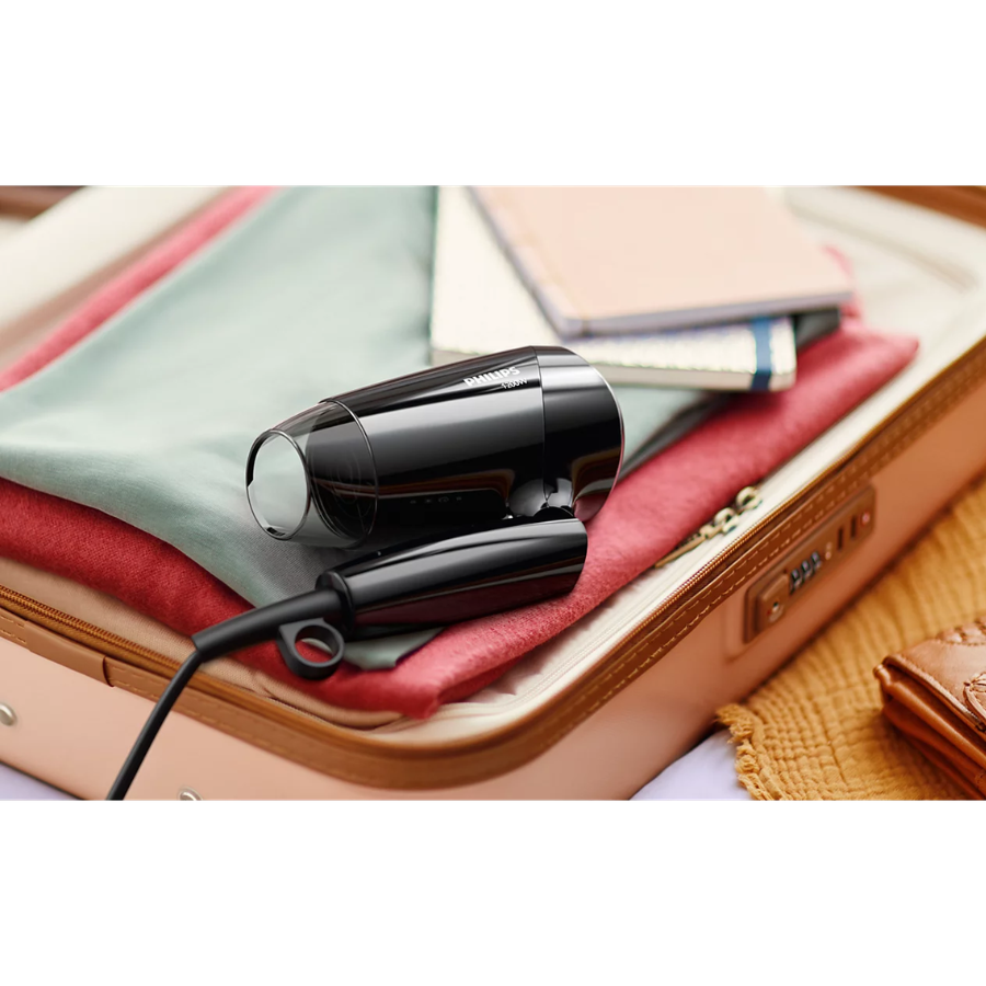 Philips EssentialCare Hair Dryer - 1200W, Foldable Design for Travel, ThermoProtect Temperature Setting