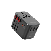 Promate TripMate-36W Universal Travel Adapter - 30W USB-C Power Delivery, 3 USB Ports, Multi-Regional Plugs for Over 200 Countries