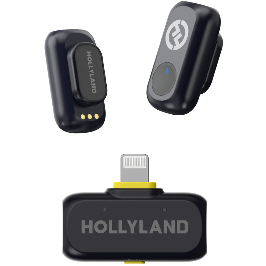 Hollyland Lark A1 Mini Duo Wireless Microphone (2TX + 2RX + Charging Case) - 48kHz/24-bit, 3-Level Intelligent Noise Cancellation, 200m Range