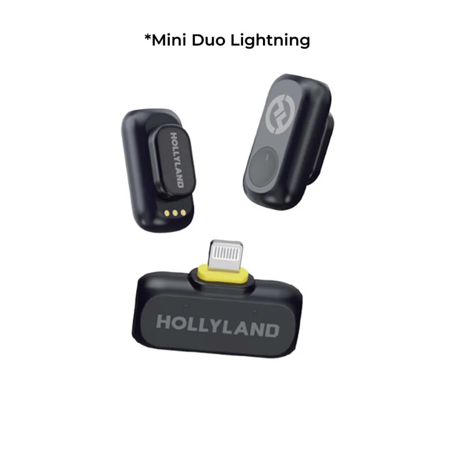 Hollyland Lark A1 Mini Duo Wireless Microphone (2TX + 2RX + Charging Case) - 48kHz/24-bit, 3-Level Intelligent Noise Cancellation, 200m Range