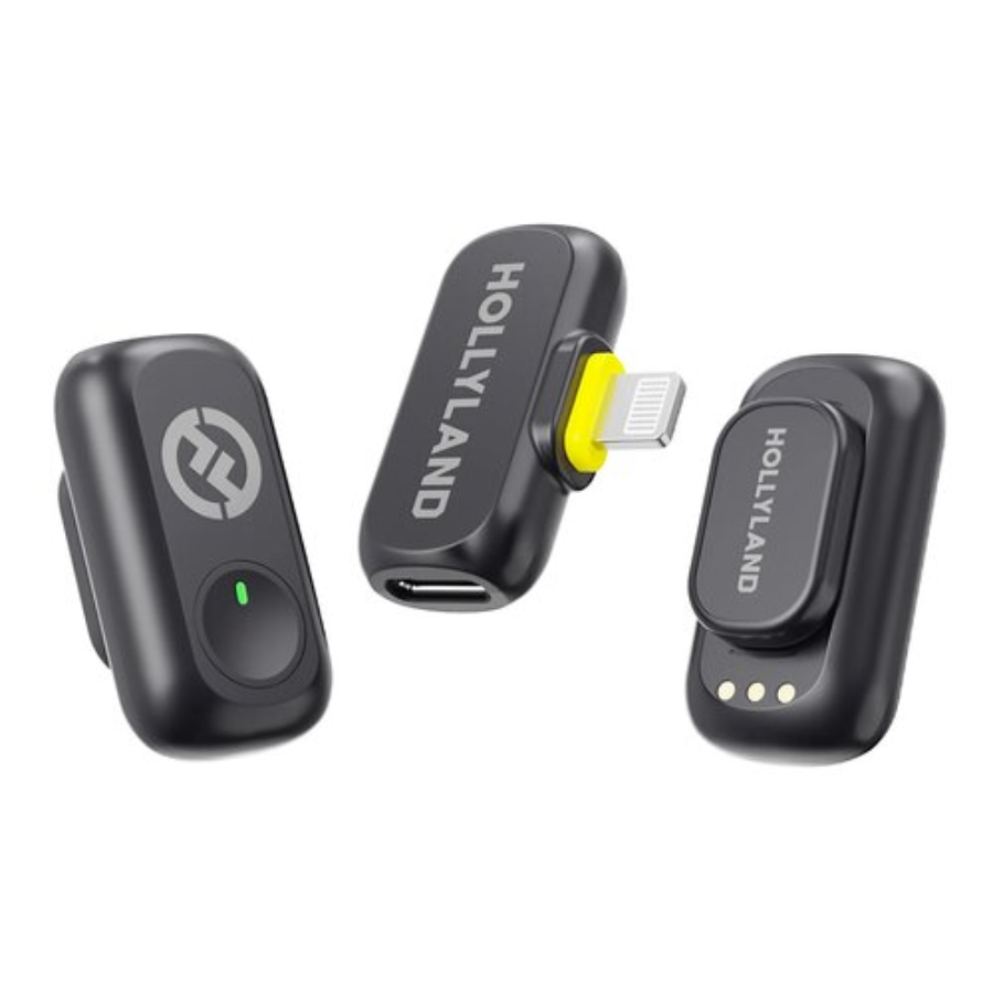 Hollyland Lark A1 Mini Duo Wireless Microphone (2TX + 2RX + Charging Case) - 48kHz/24-bit, 3-Level Intelligent Noise Cancellation, 200m Range