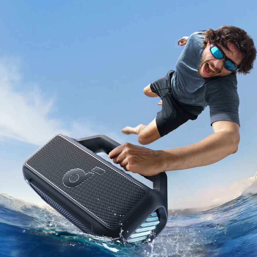 Anker Soundcore Boom 2 Portable Bluetooth Speaker - 80W Max Output, BassUp 2.0 Technology, Beat-Synced Light Show & IPX7 Waterproof