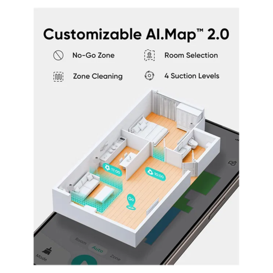 eufy Clean L60 Robot Vacuum - 5000Pa Ultra-Strong Suction, iPath Laser Navigation & Hair Detangling Technology