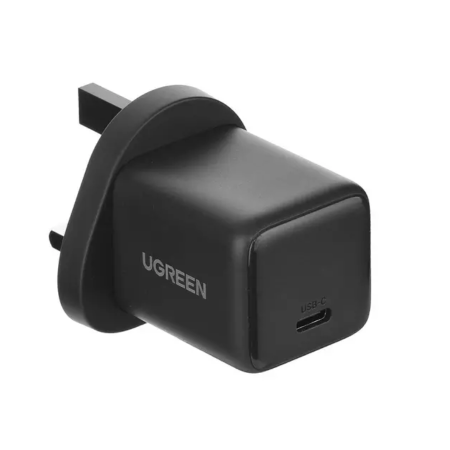 Ugreen Nexode 20W GaN USB-C Fast Charger - Power Delivery (PD) Wall Charger for iPhone & Android, Compact Design (Grey)