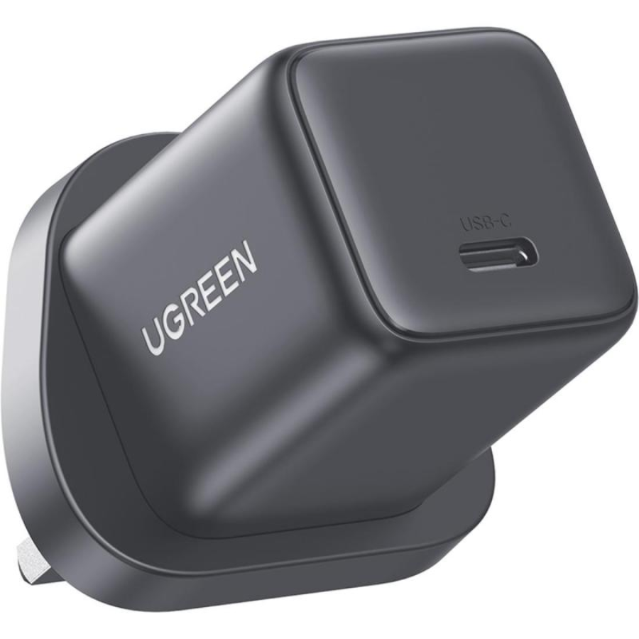 Ugreen Nexode 20W GaN USB-C Fast Charger - Power Delivery (PD) Wall Charger for iPhone & Android, Compact Design (Grey)
