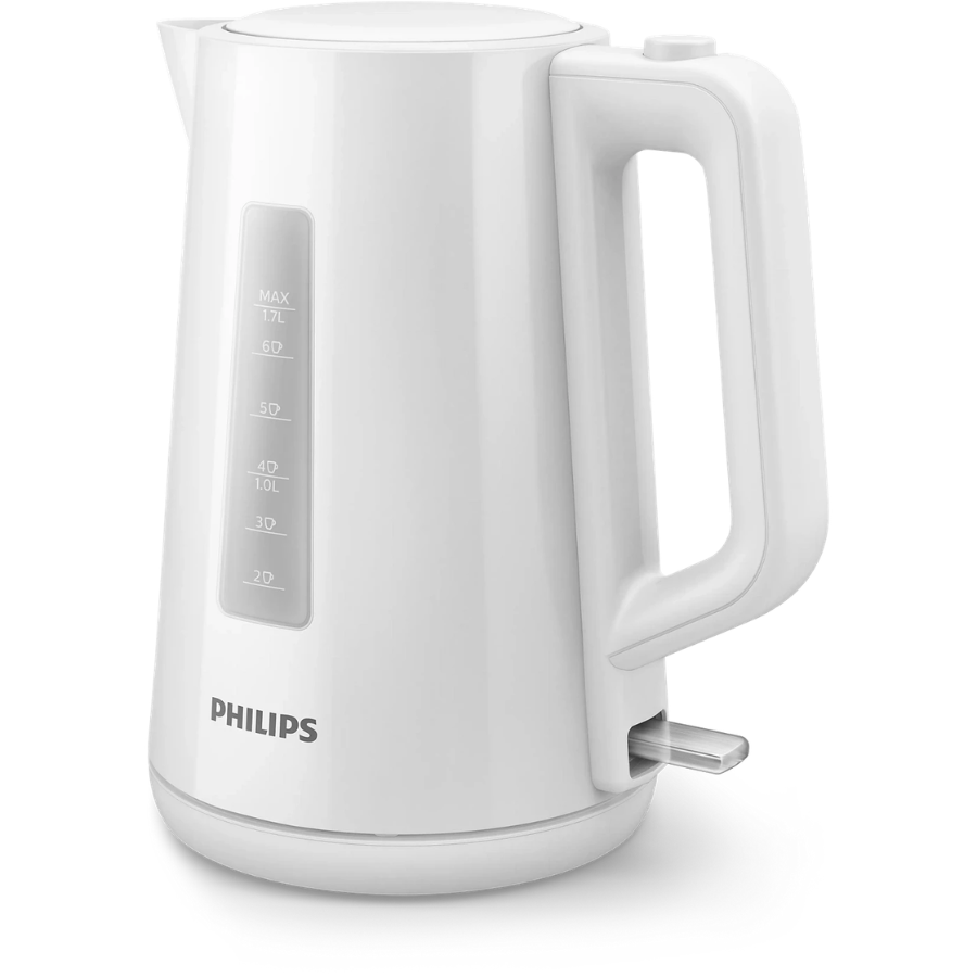 Philips Plastic Kettle Series 3000 - 1.7L Capacity, Easy-to-Fill Spring Lid, Indicator Light & Multi-Safety System
