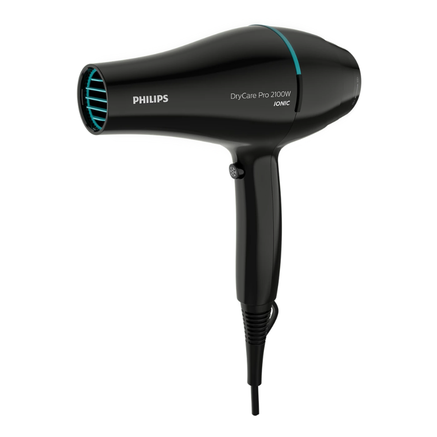 Philips DryCare Pro Hairdryer BHD272 2100W Professional AC Motor with Advanced Ionic Care and ThermoProtect Temperature Setting