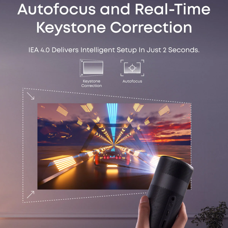 Nebula Capsule Air Portable Projector D4112 Smart Mini Projector with Built In Speaker and Rechargeable Battery