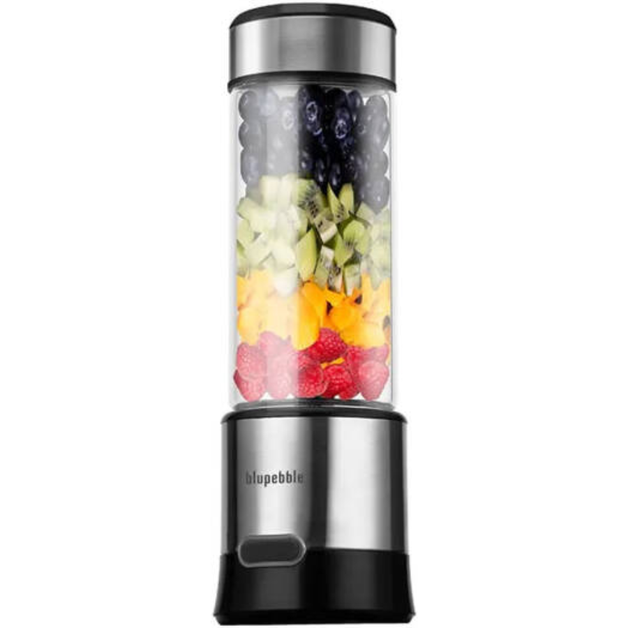 BluPebble Portable Rechargeable Blender 450ml Capacity 16500 RPM Personal Mixer with 6 Blades and USB C Charging Port