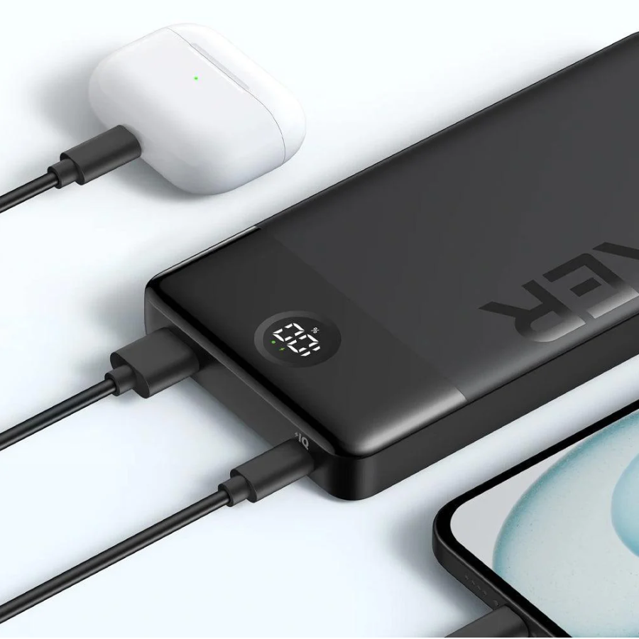 Anker 324 Power Bank 10000mAh 12W with USB and Type-C Ports - Black