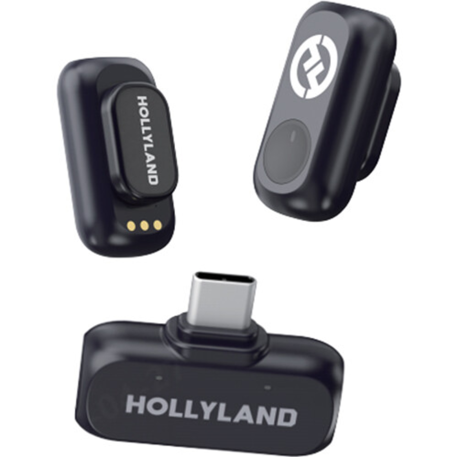 Hollyland LARK A1 Mini Duo 2-Person Wireless Microphone System USB-C Space Gray