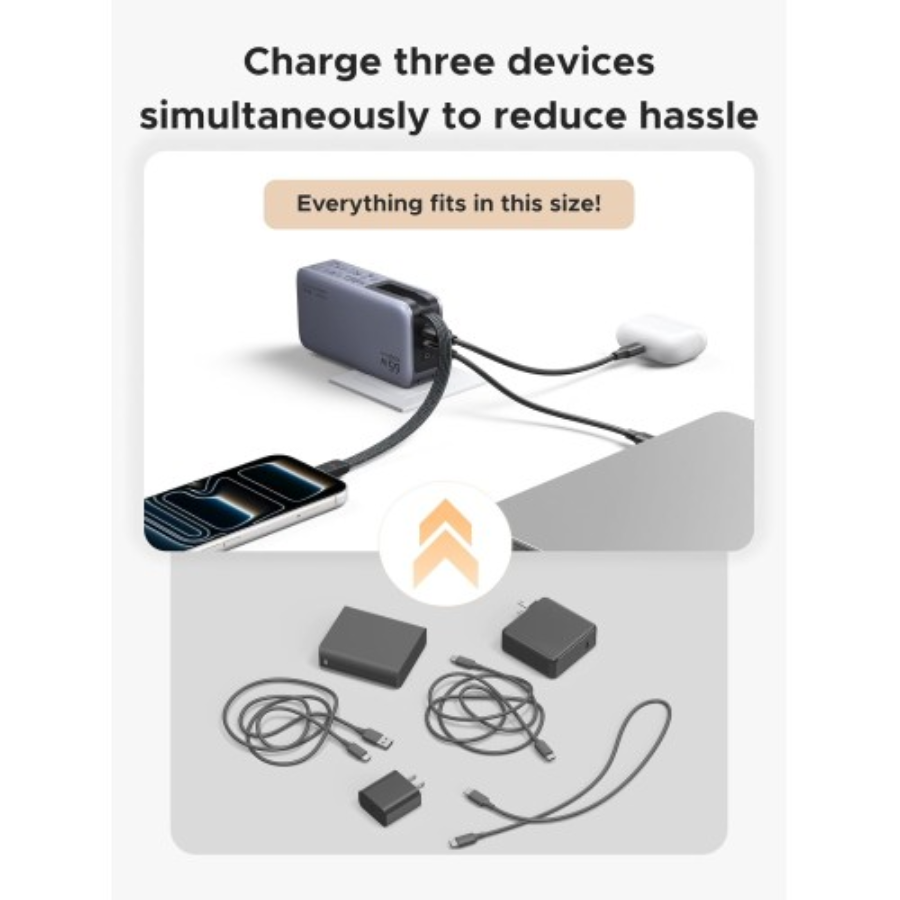 Ugreen 65W 3-in-1 Power Bank Wall Charger 10000mAh