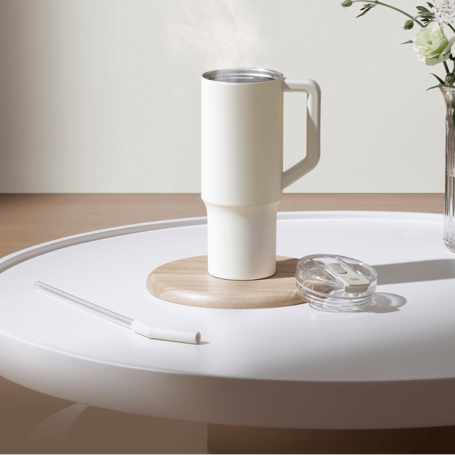 Xiaomi Insulated Straw Mug 1L - Stainless Steel Tumbler with Built-in Straw, High-Capacity Thermal Bottle for Hot & Cold Drinks