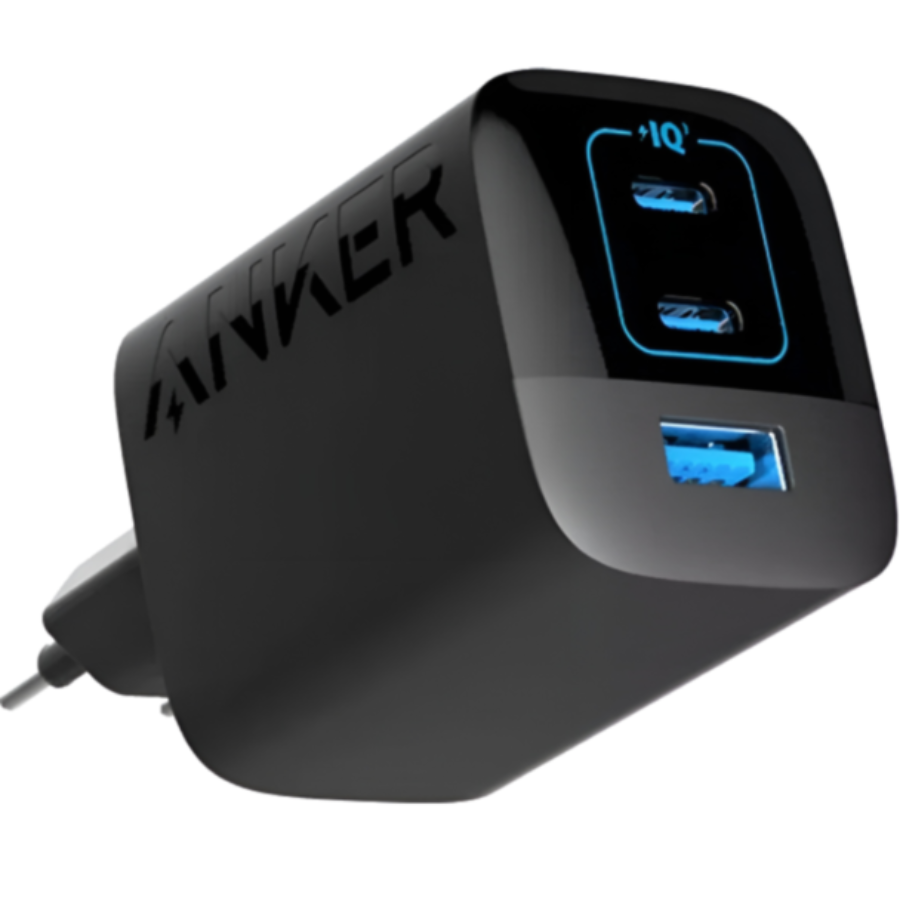 Anker 336 Charger 67W USB-C GaN Fast Charger - 3-Port Desktop Adapter (2x USB-C, 1x USB-A) - Compact Foldable Design - PowerIQ 3.0 Technology - Multi-Device High-Speed Charging
