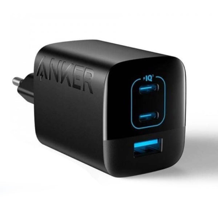 Anker 336 Charger 67W USB-C GaN Fast Charger - 3-Port Desktop Adapter (2x USB-C, 1x USB-A) - Compact Foldable Design - PowerIQ 3.0 Technology - Multi-Device High-Speed Charging
