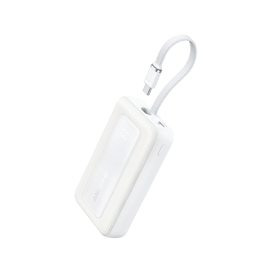 Anker Zolo Power Bank 10,000mAh 30W — Built-In 5.4-Inch USB-C Cable