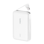 Belkin 10,000mAh Power Bank with Integrated USB-C Cable Portable Fast Charging Battery Pack