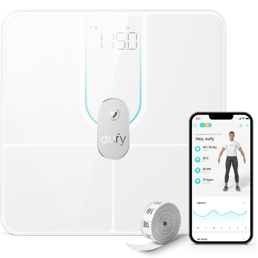 eufy Smart Scale P2 Pro Digital Health Scale - 16 Body Composition Measurements, Wi-Fi & Bluetooth, Heart Rate Monitor & 3D Virtual Body Model