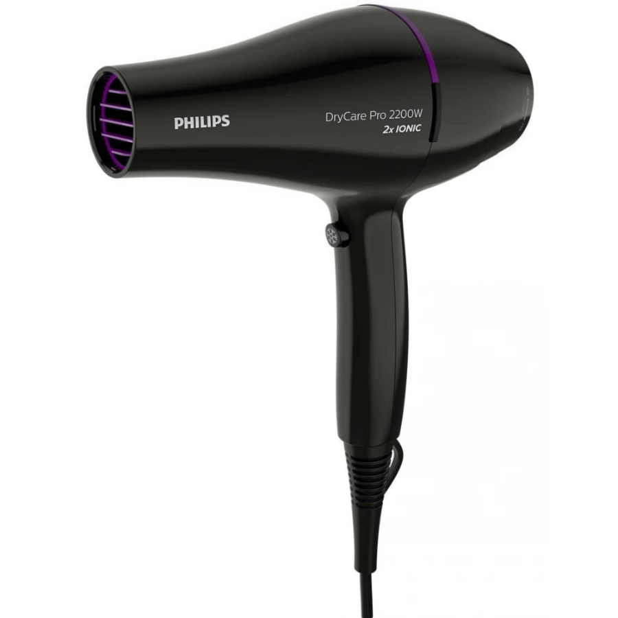 Philips DryCare Pro Hair Dryer - 2200W, AC Motor, Fast Drying, Ionic Conditioning, & Multiple Settings - BHD274