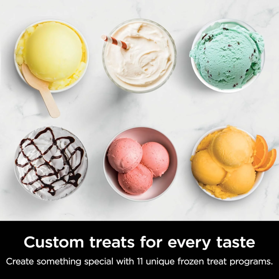 Ninja CREAMi Deluxe 11-in-1 Ice Cream & Frozen Treat Maker - Extra Large Capacity, 11 One-Touch Programs, Creamify Technology - Silver/Black