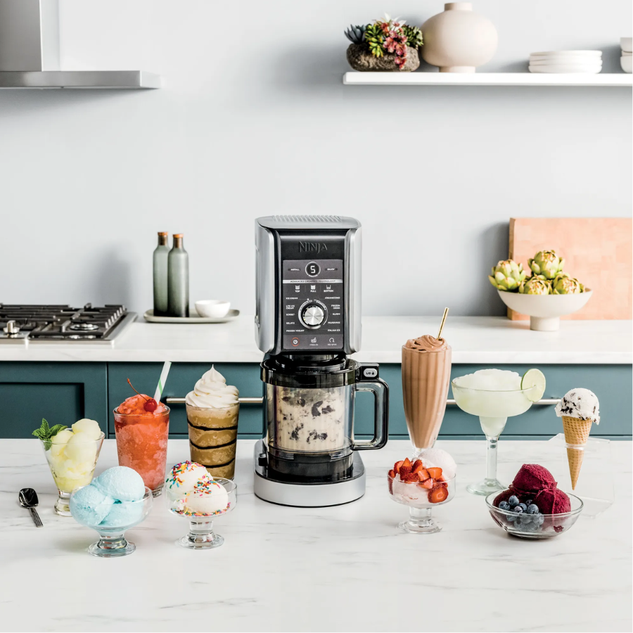 Ninja CREAMi Deluxe 11-in-1 Ice Cream & Frozen Treat Maker - Extra Large Capacity, 11 One-Touch Programs, Creamify Technology - Silver/Black