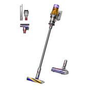 Dyson V12 Detect Slim Cordless Vacuum Cleaner - Laser Dust Detection, Powerful Suction & Smart LCD Display (Yellow/Iron)