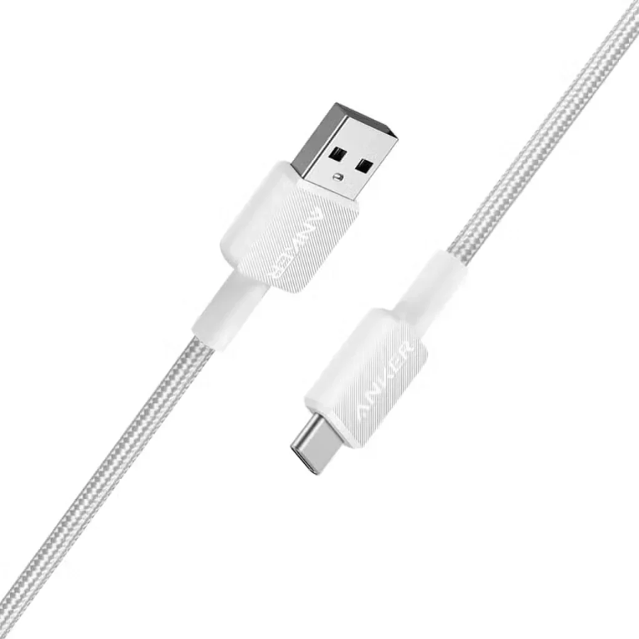 Anker 322 USB-A to USB-C Fast Charging Cable (0.9m) - Double-Braided Premium Nylon Cord, Ultra-Durable (Black)