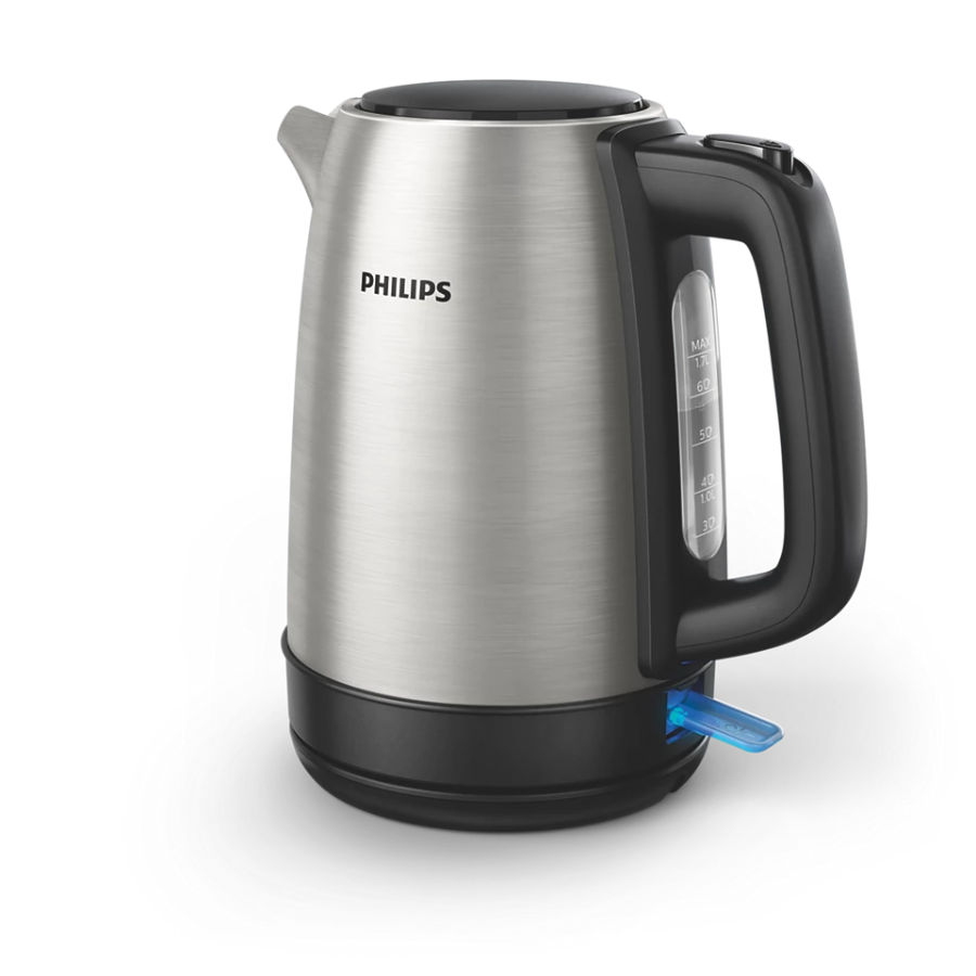 Philips Kettle - 1.7L Capacity, Durable Stainless Steel Build, Automatic Shut-off, & Cordless Base - Daily Collection HD9350/92