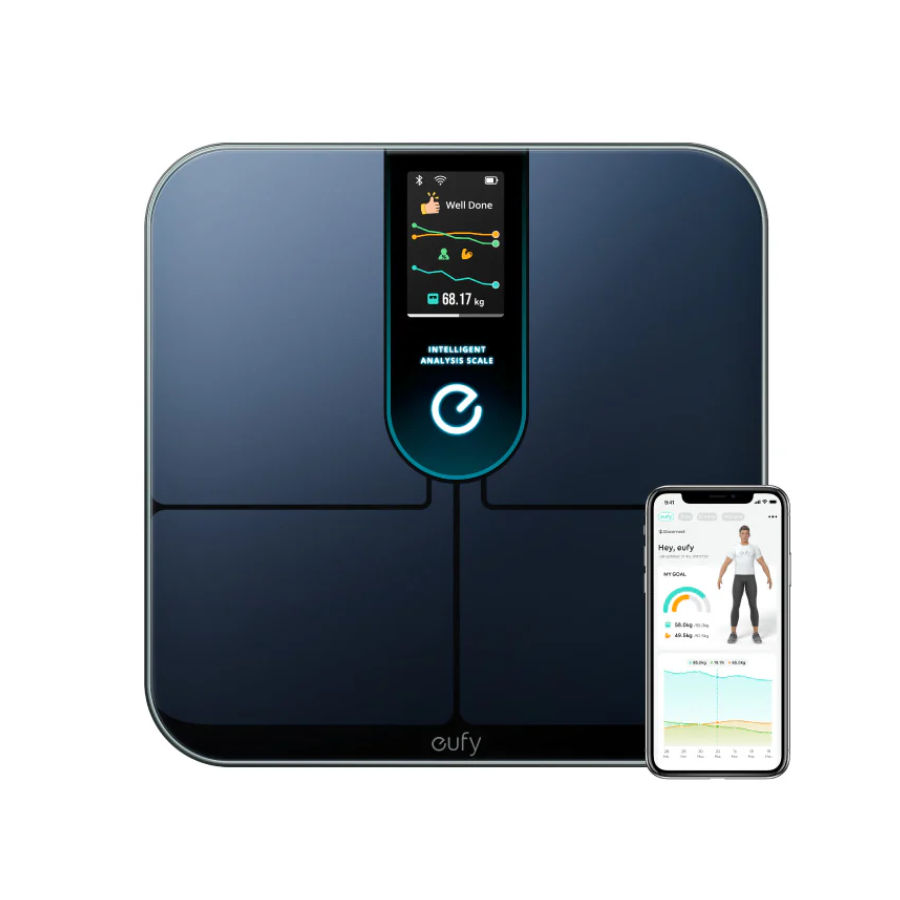 eufy Smart Scale P3 - 16 Body Measurements, Customizable Color Display, Wi-Fi & Bluetooth - Black - T9150K11