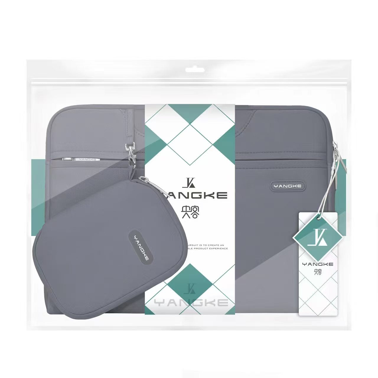 Yangke 14-Inch Laptop Bag Set - Slim Modern Design, Superior Shockproof Protection & Water-Resistant with Bonus Accessories Pouch