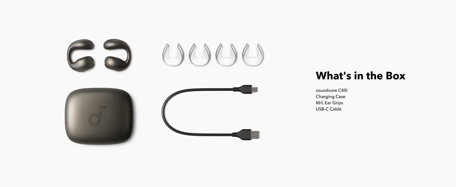 Anker C40iAnkerSoundcore C40i | Flexible and Comfortable Clip-On Earbuds