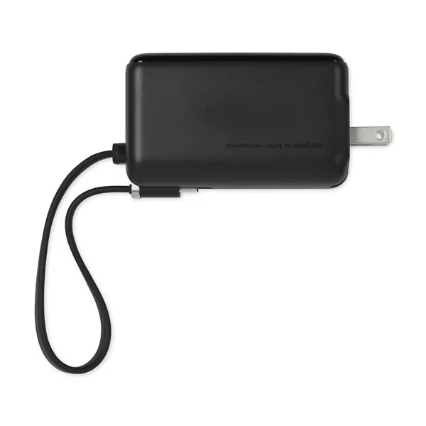Anker 3-in-1 Power Bank (Fusion) - 30W Fast Charging - Integrated USB-C Cable - 5000mAh Battery Capacity - Hybrid Wall Charger and Portable Battery - Compact Travel Design - Universal Compatibility