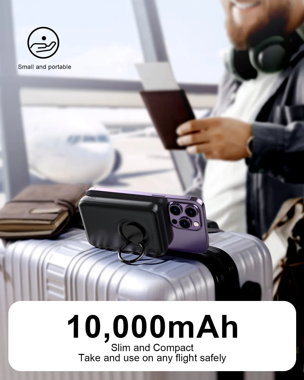 Joyroom 20W Magnetic Wireless Power Bank with Ring Holder 10000mAh | JR-W050
