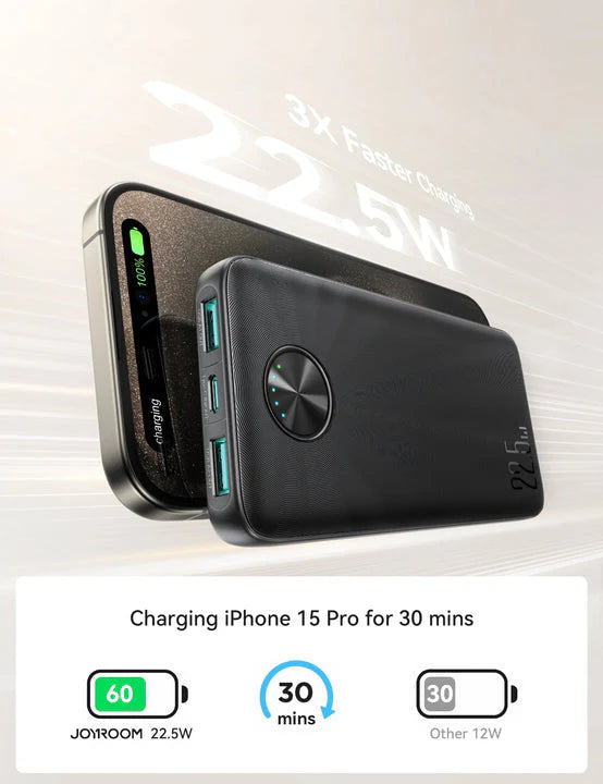 Joyroom JR-PBF15 22.5W Fast Charging Power Bank 10000mAh with LED Display