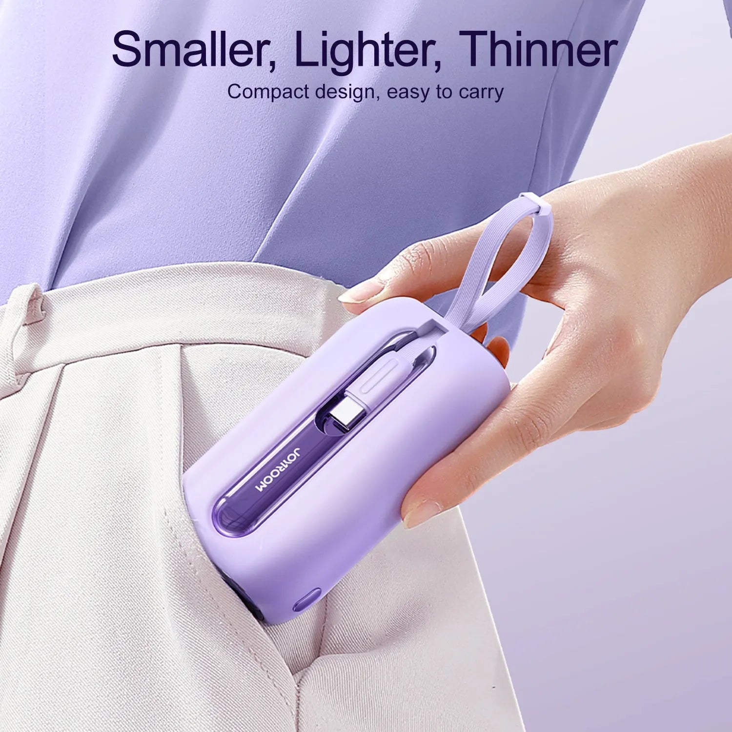 JOYROOM 22.5W Mini Power Bank with Dual Cables 10,000mAh | JR-L012