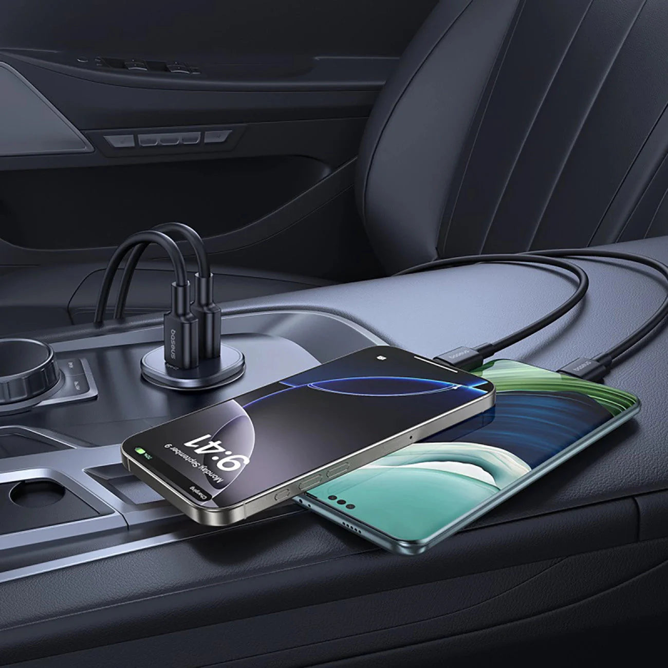 Baseus GoTrip Car Charger 30W - Model BS-C15C1 Dual Port Fast Charging