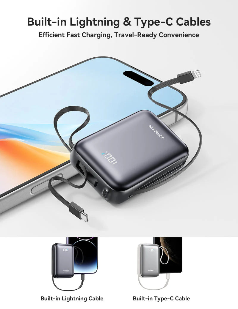 Joyroom JR-PBF29 22.5W Mini Power Bank 20000mAh with Built-in USB-C Cable