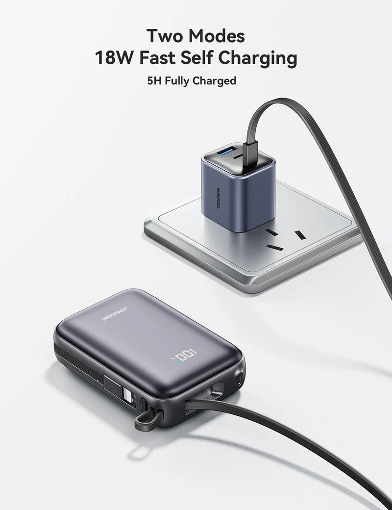 Joyroom JR-PBF29 22.5W Mini Power Bank 20000mAh with Built-in USB-C Cable