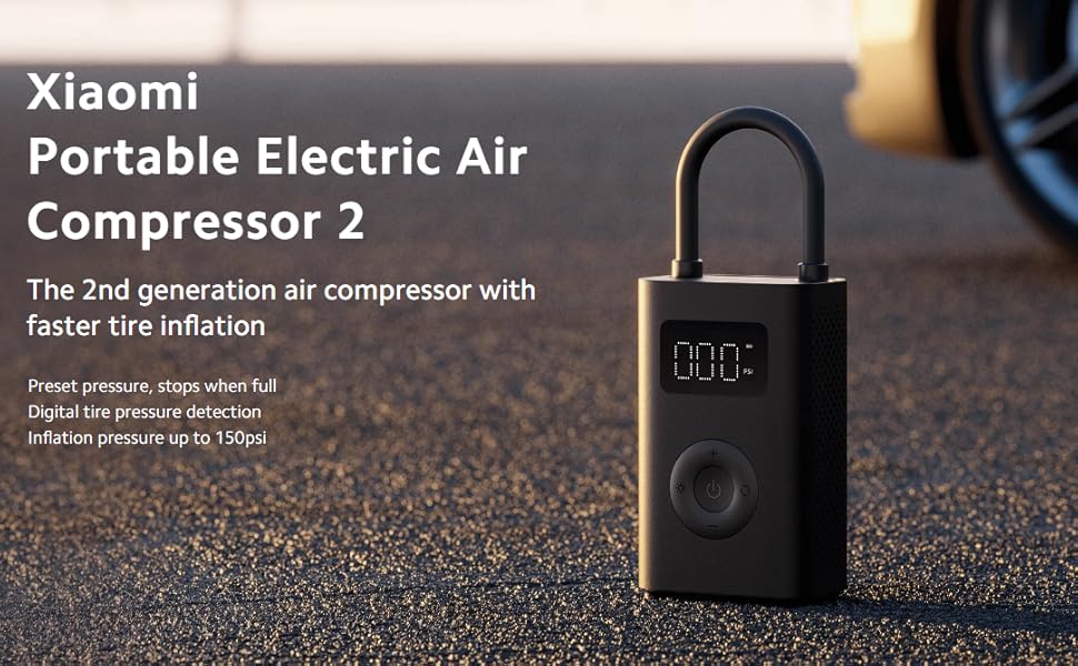 Xiaomi Portable Electric Air Compressor 2 — Compact Smart Inflation