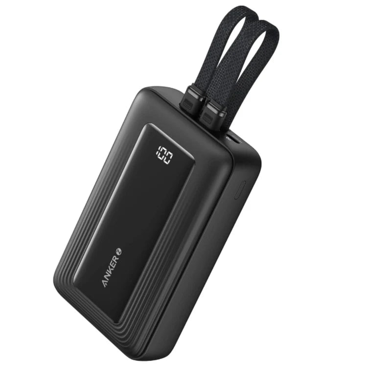 Anker Zolo Power Bank 20,000 mAh 30W Fast Charging — Built-In USB-C & Lightning Cables