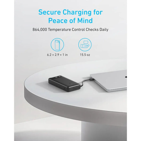 Anker Power Bank 20K 87W Built-In USB-C Cable — 20,000mAh | Jordan